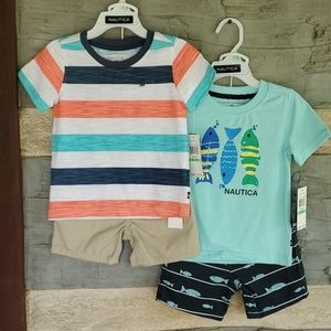 TWO SETS SIZE 18M NAUTICA SHORTS